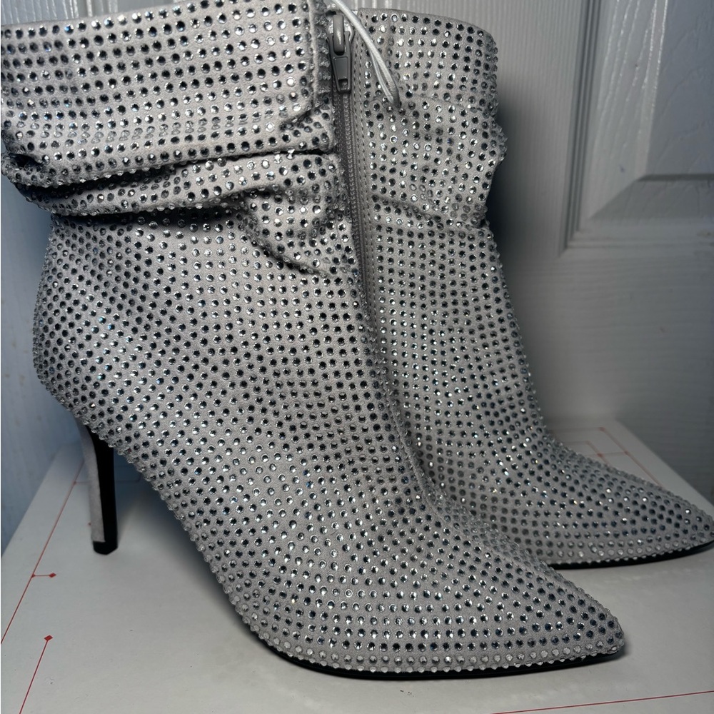 Nine West Silver Studded Heels